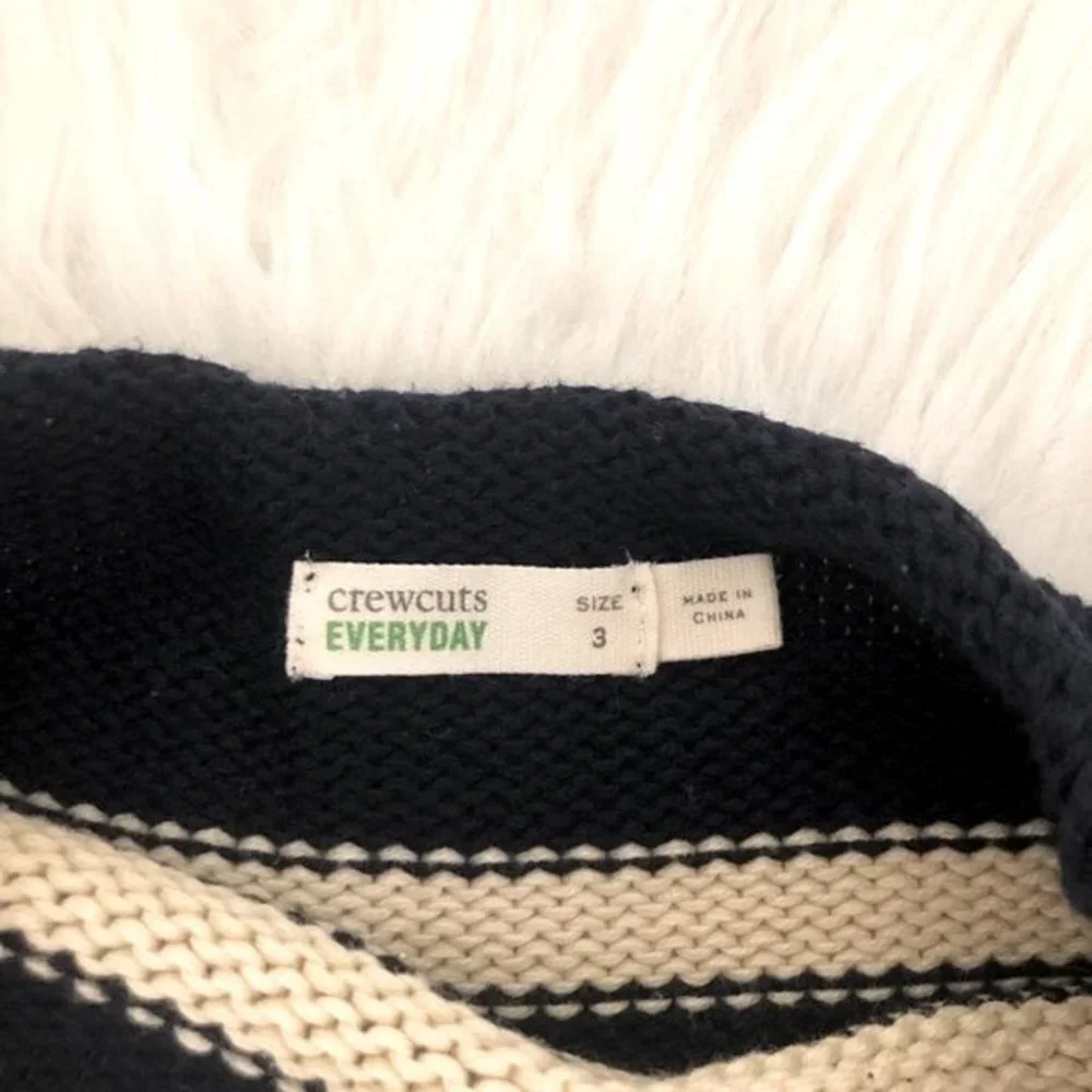 JCrew Crewcuts striped Boy Swaeter Size 3
